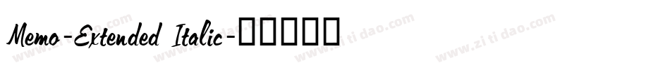 Memo-Extended Italic字体转换